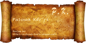 Palcsek Kürt névjegykártya